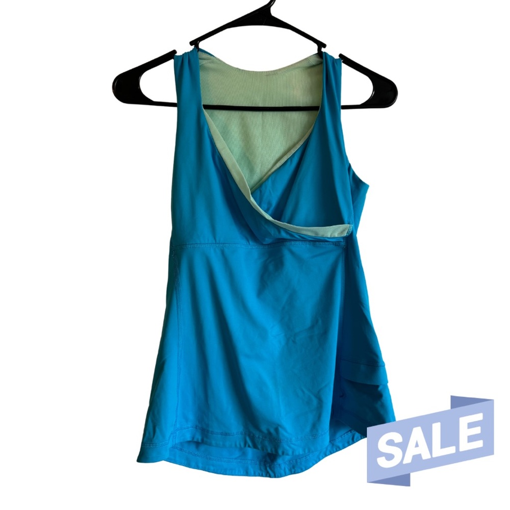 lululemon athletica Blue Tank Top with Light Green Lining
